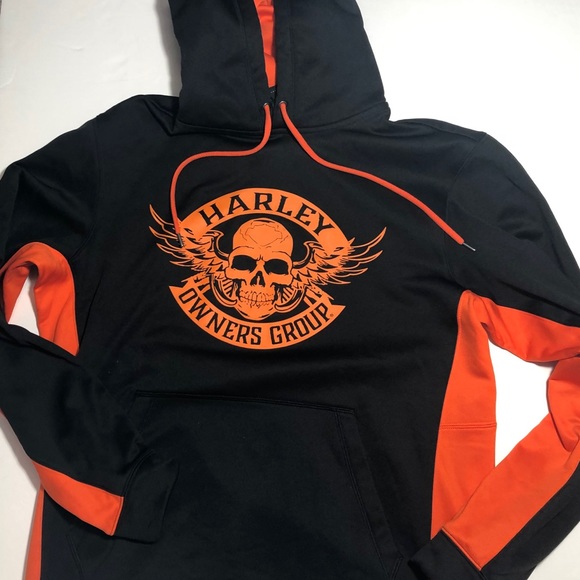 Harley men’s sweatshirt black/orange - Picture 3 of 3
